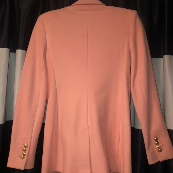 NWT Express Flannel Knit Oversized Coral Almond Blazer Size XS - Picture 10 of 10
